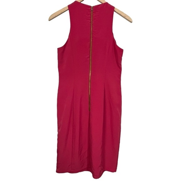 Sachin + Babi Jasmine Raspberry Colored Pleated Sheath Dress Size 4 - Picture 2 of 13